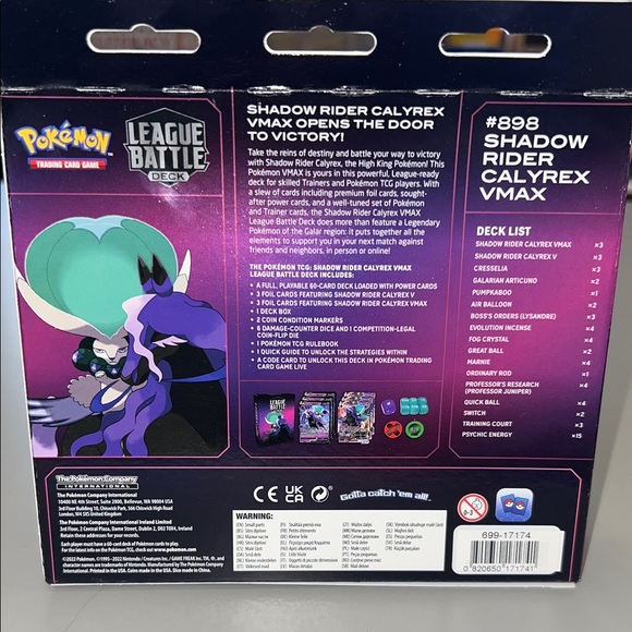 Pokemon League Battle Deck - Shadow Rider Calyrex VMAX - Purple and Black - Picture 2 of 6